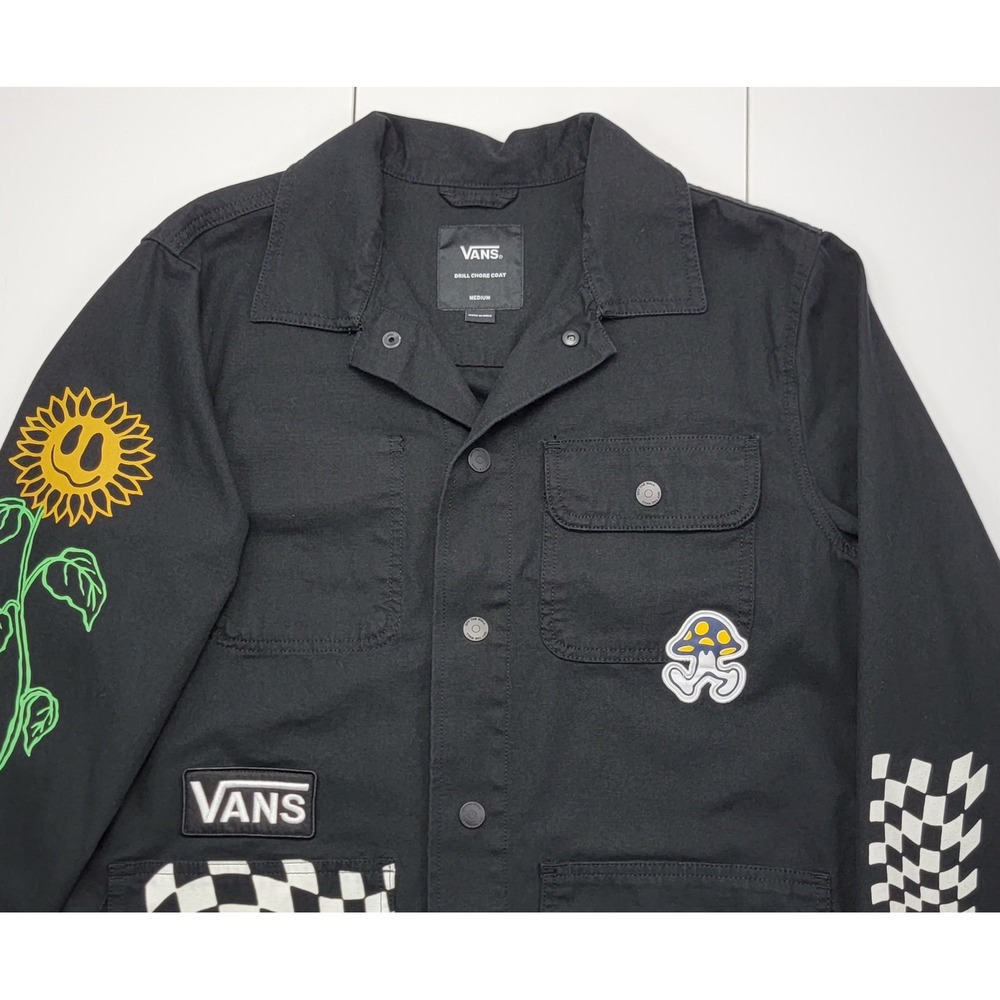 Vans Micro Dazed Drill Chore Coat Black Denim Jacket Mens Medium Tyson Peterson - Picture 4 of 10